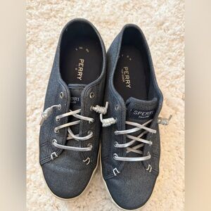 Sperry Charcoal Canvas Sneakers